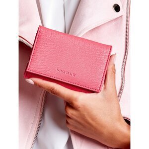 Women's dark pink wallet with a clasp closure
