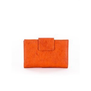 Orange women's wallet with a flap