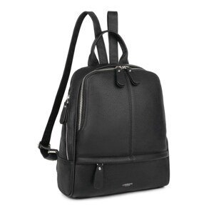LUIGISANTO Black women's backpack with pockets