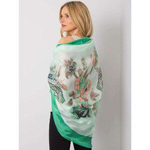 Green shawl with prints