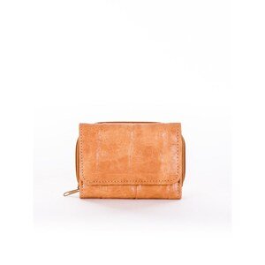 Embossed beige eco-leather wallet