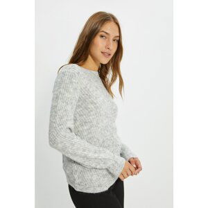 Trendyol Gray Crew Neck Knitwear Sweater