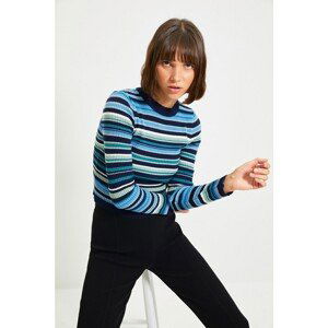 Trendyol Navy Blue Crop Knitwear Sweater