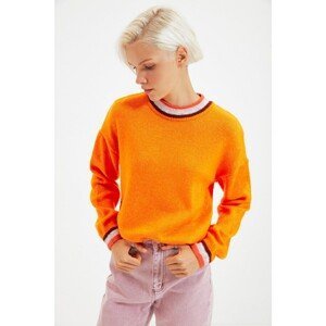 Trendyol Orange Crew Neck Knitwear Sweater