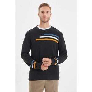 Trendyol Black Men's Crew Neck Regular Fit Knitwear Sweater