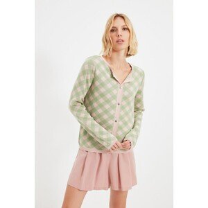 Trendyol Green Jacquard Knitwear Cardigan