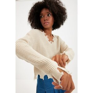 Trendyol Stone Slit Detailed Knitwear Sweater