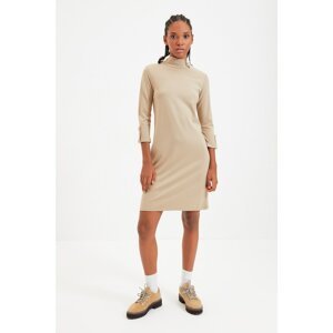 Trendyol Stone Stand Collar Knitted Dress