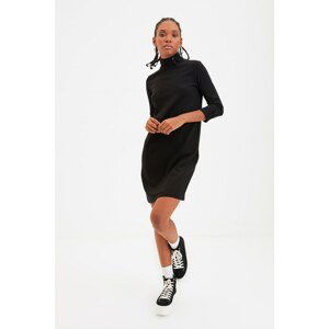 Trendyol Black Collar Knitted Dress