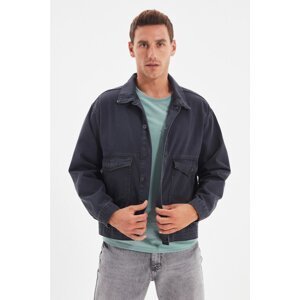 Trendyol Anthracite Men's Oversize Pocket Denim Jacket