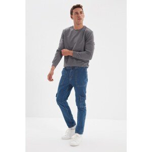 Trendyol Indigo Men's Relax Fit Cargo Pocket Jeans