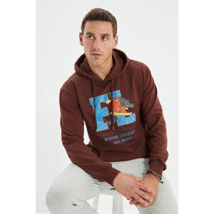 Trendyol Brown Men's Regular Fit Sweatshirt