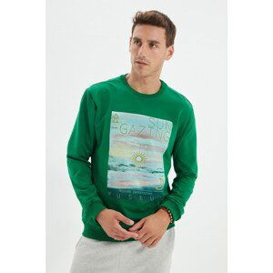 Trendyol Emerald Green Men's Regular Fit Sweatshirt