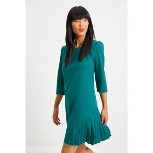 Trendyol Green Pleat Detailed Dress