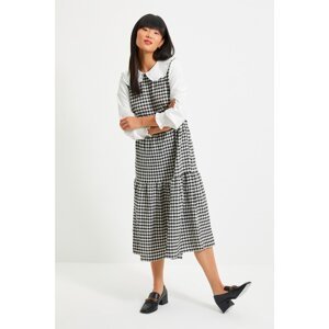 Trendyol Multicolored Check Collar Detailed Dress