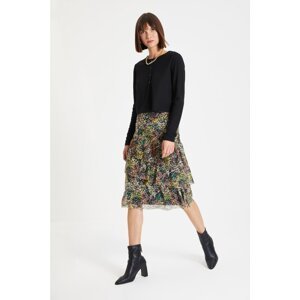 Trendyol Multicolored Tulle Ruffle Knitted Skirt