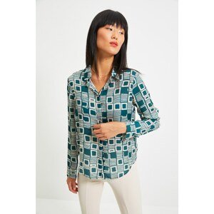 Trendyol Emerald Green Printed Shirt