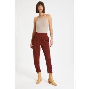 Trendyol Brown Button Detailed Trousers