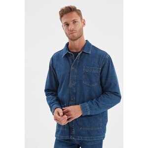 Trendyol Indigo Men Regular Fit Pocket Denim Shirt Jacket