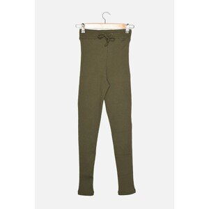 Trendyol Khaki Corduroy Sports Capri Leggings