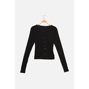 Trendyol Black Collar Knitted Blouse