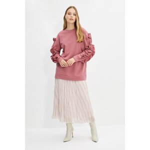 Trendyol Dried Rose Knitted Sweatshirt