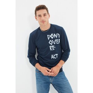 Trendyol Navy Men Regular Fit Sweatshirt