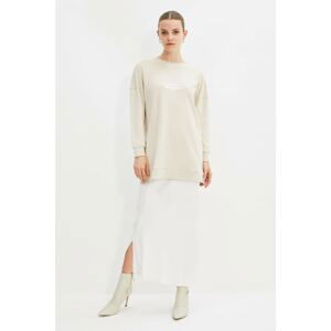 Trendyol Beige Knitted Sweatshirt