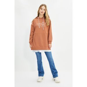 Trendyol Brown Knitted Sweatshirt