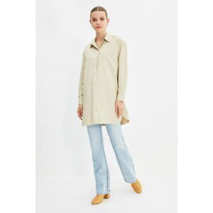 Trendyol Mink Shirt Collar Tunic