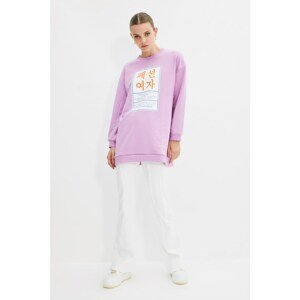 Trendyol Lilac Knitted Sweatshirt