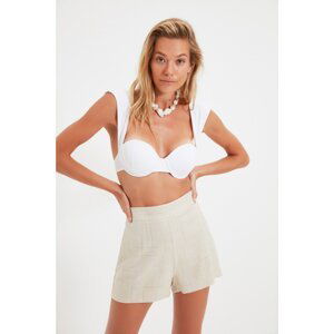 Trendyol Linen Textured Ecru Beach Shorts