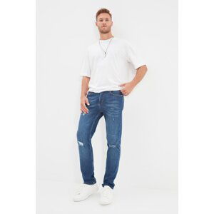 Trendyol Indigo Men's Slim fit Destroyed Jeans