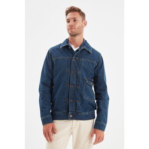 Trendyol Navy Blue Men's Regular Fit Denim Jacket