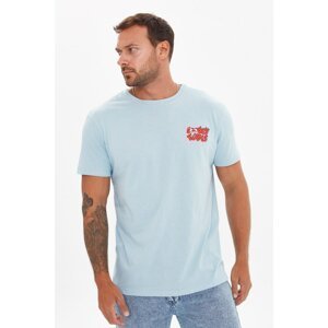 Trendyol Light Blue Men Regular Fit Crew Neck Loney Tunes Licensed T-Shirt
