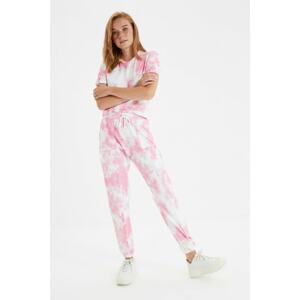 Trendyol Pink Tie Dye Printed Loose Jogger Knitted Sweatpants