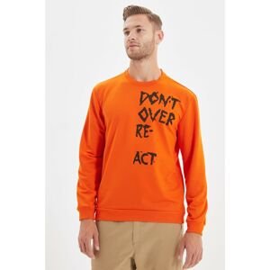 Trendyol Orange Men Regular Fit Sweatshirt