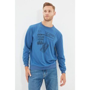 Trendyol Indigo Men's Regular Fit Sweatshirt