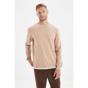 Trendyol Men's Camel Basic Regular/Normal Fit Sweatshirt