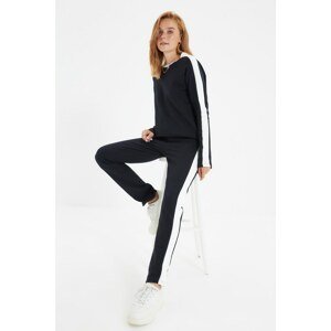 Trendyol Navy Straight Fit Knitted Sweatpants