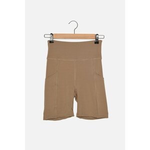 Trendyol Mink High Waist Pocket Detailed Sport Shorts