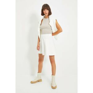 Trendyol White Basic Knitted Skirt