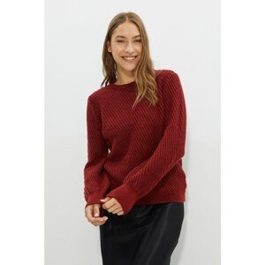 Trendyol Claret Red Crew Neck Knitwear Sweater
