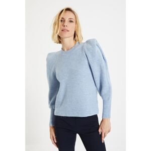Trendyol Light Blue Shoulder Detailed Knitwear Sweater