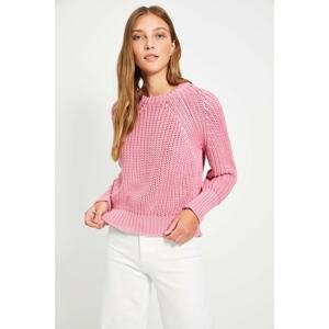 Trendyol Pink Crew Neck Knitwear Sweater