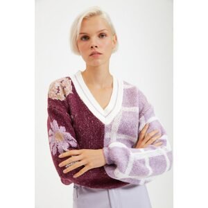 Trendyol Ecru Soft Textured Patterned Knitwear Sweater