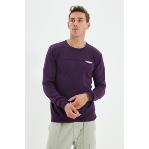 Trendyol Plum Men Regular Fit Crew Neck Pocket Detailed Sweater