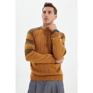 Trendyol Camel Men Regular Fit Crew Neck Knitwear Sweater