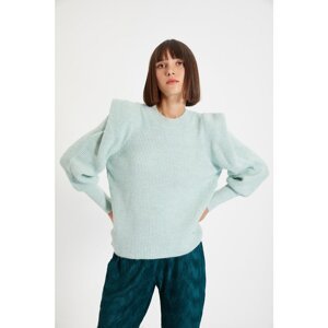 Trendyol Mint Shoulder Detailed Knitwear Sweater
