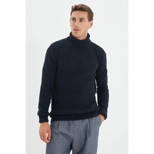 Trendyol Navy Blue Men's Turtleneck Regular Fit Knitwear Sweater